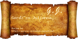 Gerócs Julianna névjegykártya